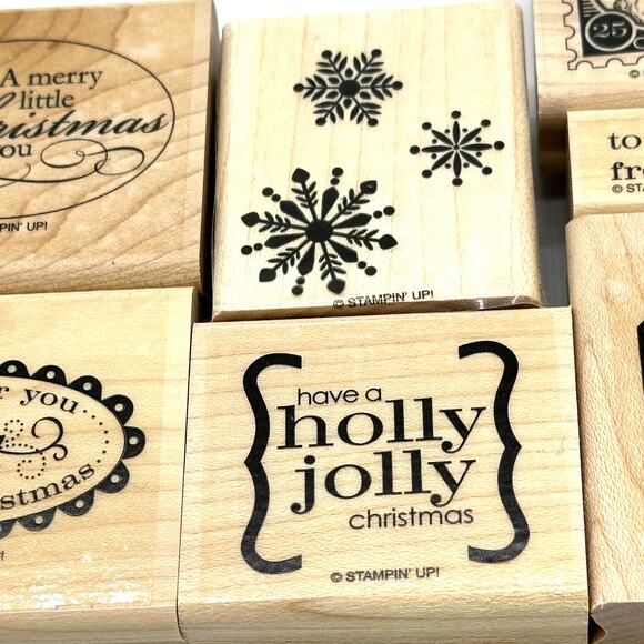 Stampin' Up! Christmas Punch Rubber Stamps Holiday Gift Tag (7) - Picture 5 of 14